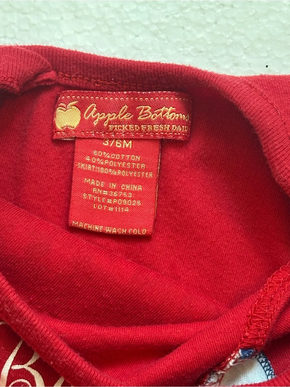 Apple Bottoms Girls' Red Patriotic One-Piece Outfit